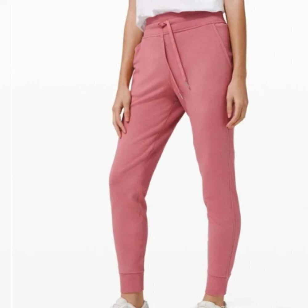Lululemon Warm Down High Rise Jogger Modal Brier Rose size 4 W5DB0S